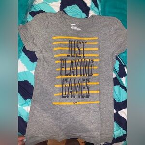 Nike Gray Tee with Yellow Accents